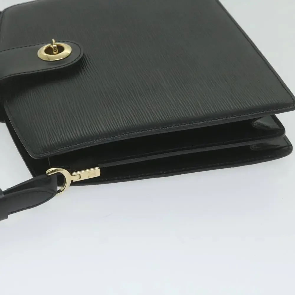 LOUIS VUITTON Epi Capuchin Shoulder Bag Black M52342